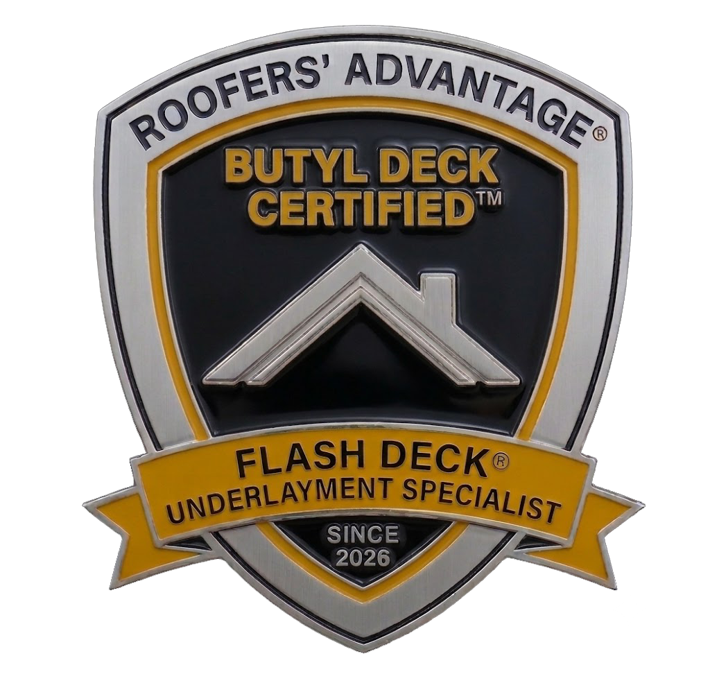 Roofers' Advantage Butyl Deck Certified - Flash Deck Underlayment Specialist badge
